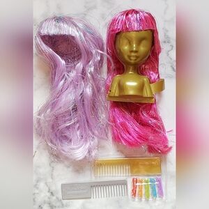 Rainbow High Fashion Studio Wigs Comb Set Avery Pink Purple set